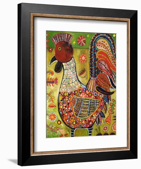 Olive Rooster-Jill Mayberg-Framed Giclee Print