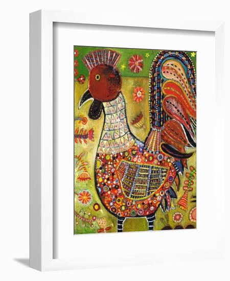 Olive Rooster-Jill Mayberg-Framed Giclee Print