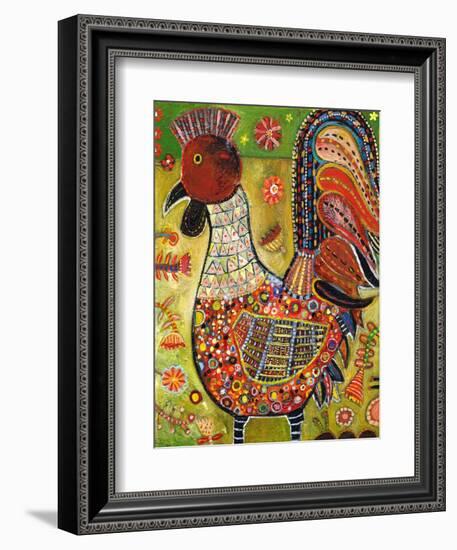 Olive Rooster-Jill Mayberg-Framed Giclee Print