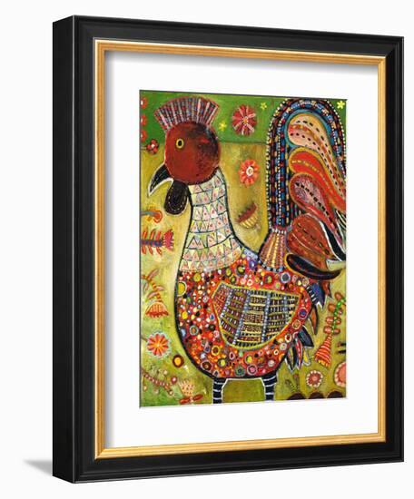 Olive Rooster-Jill Mayberg-Framed Giclee Print