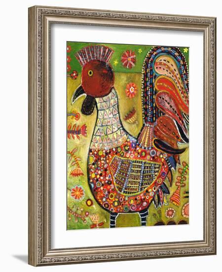 Olive Rooster-Jill Mayberg-Framed Giclee Print