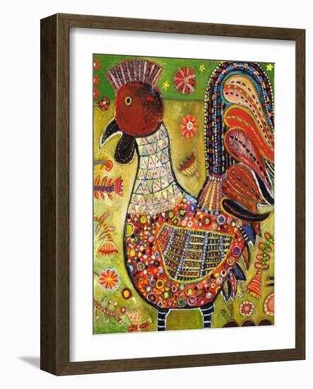 Olive Rooster-Jill Mayberg-Framed Giclee Print