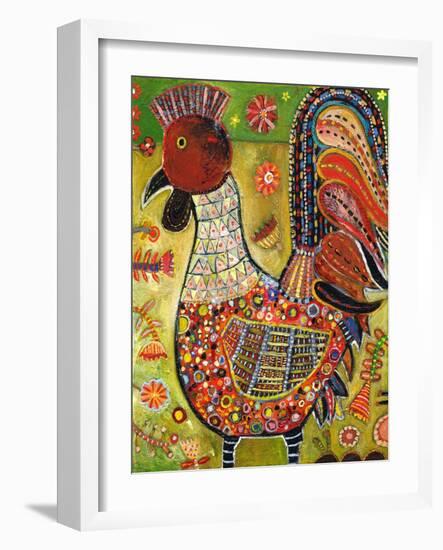 Olive Rooster-Jill Mayberg-Framed Giclee Print