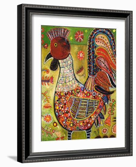 Olive Rooster-Jill Mayberg-Framed Giclee Print