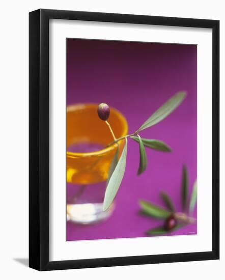 Olive Sprig with Olive in a Glass-Akiko Ida-Framed Photographic Print