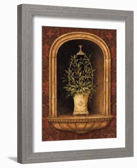 Olive Topiary Niches I-Pamela Gladding-Framed Art Print