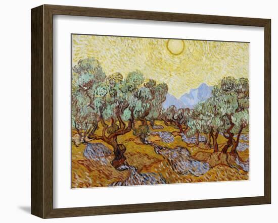 Olive Trees, 1889-Vincent van Gogh-Framed Premium Giclee Print