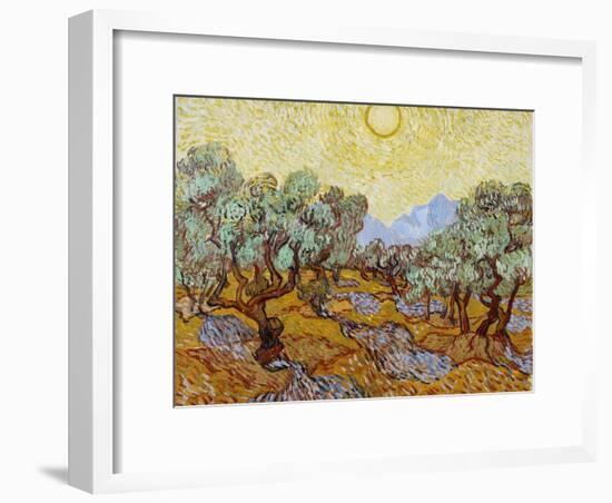 Olive Trees, 1889-Vincent van Gogh-Framed Premium Giclee Print