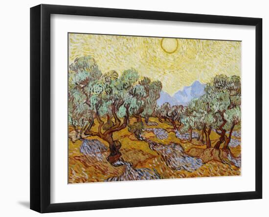 Olive Trees, 1889-Vincent van Gogh-Framed Premium Giclee Print