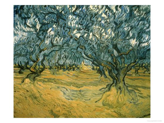 Olive Trees-Vincent van Gogh-Framed Giclee Print