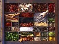 Various Spices in a Type Case-Oliver Brachat-Photographic Print