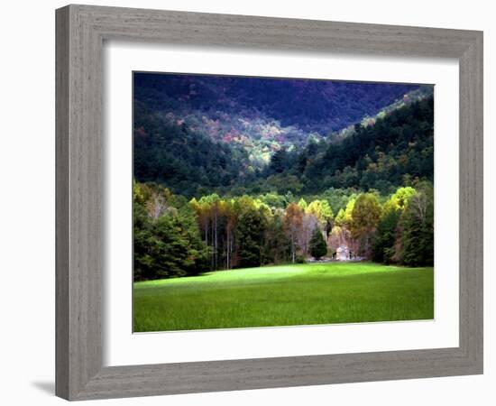 Oliver Cabin GSMNP, TN-J.D. Mcfarlan-Framed Photographic Print