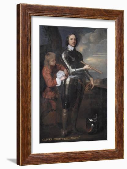 Oliver Cromwell (1599-1658) Lord Protector of England, C.1650-Robert Walker-Framed Giclee Print