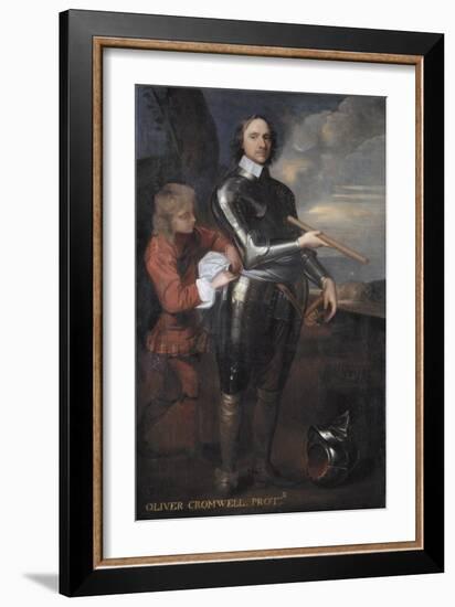 Oliver Cromwell (1599-1658) Lord Protector of England, C.1650-Robert Walker-Framed Giclee Print