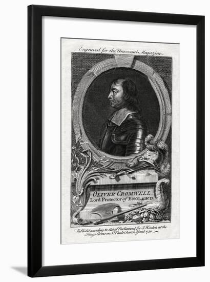 Oliver Cromwell, Lord Protector of England, 1750-null-Framed Giclee Print