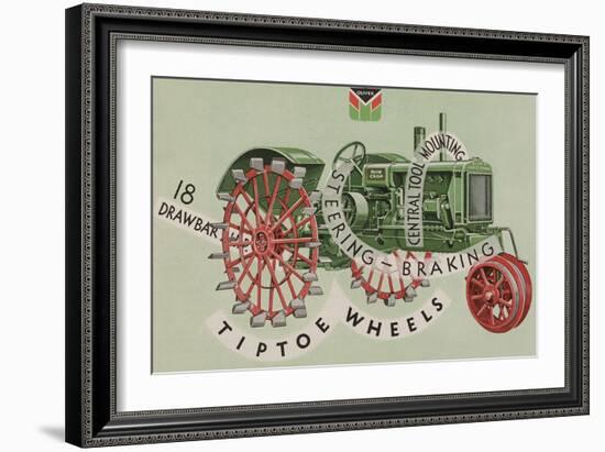 Oliver Farm Equipment Sales Company Tractor Equipped with Tiptoe Wheels-null-Framed Giclee Print