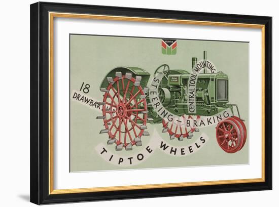 Oliver Farm Equipment Sales Company Tractor Equipped with Tiptoe Wheels-null-Framed Giclee Print