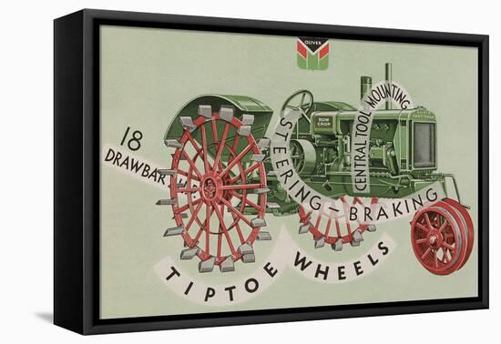 Oliver Farm Equipment Sales Company Tractor Equipped with Tiptoe Wheels-null-Framed Premier Image Canvas