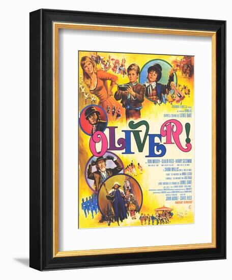 Oliver, French Movie Poster, 1969-null-Framed Premium Giclee Print