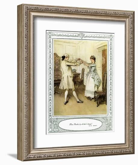 Oliver Goldsmith 's play She Stoops to Conque-Hugh Thomson-Framed Giclee Print