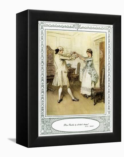 Oliver Goldsmith 's play She Stoops to Conque-Hugh Thomson-Framed Premier Image Canvas