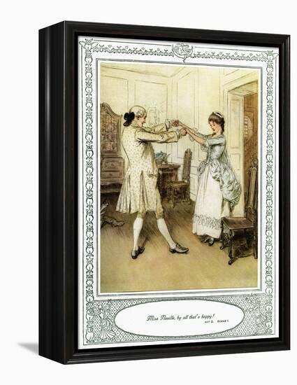 Oliver Goldsmith 's play She Stoops to Conque-Hugh Thomson-Framed Premier Image Canvas