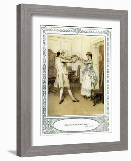 Oliver Goldsmith 's play She Stoops to Conque-Hugh Thomson-Framed Giclee Print