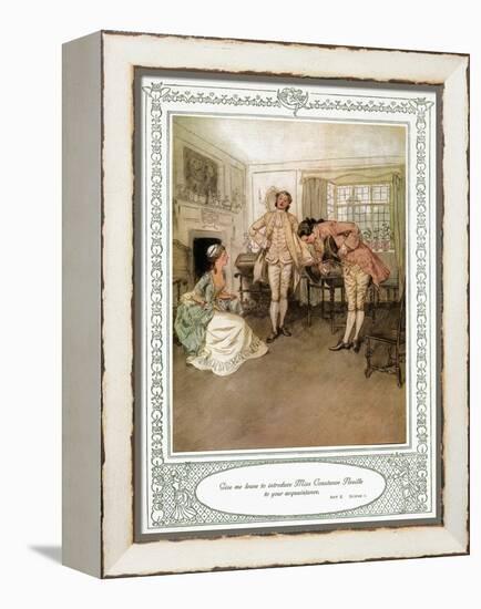 Oliver Goldsmith 's play She Stoops to Conque-Hugh Thomson-Framed Premier Image Canvas