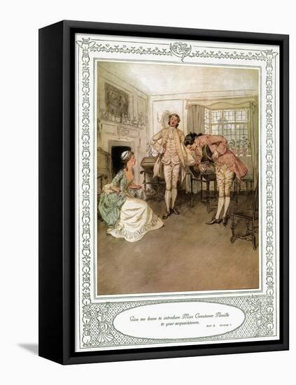 Oliver Goldsmith 's play She Stoops to Conque-Hugh Thomson-Framed Premier Image Canvas