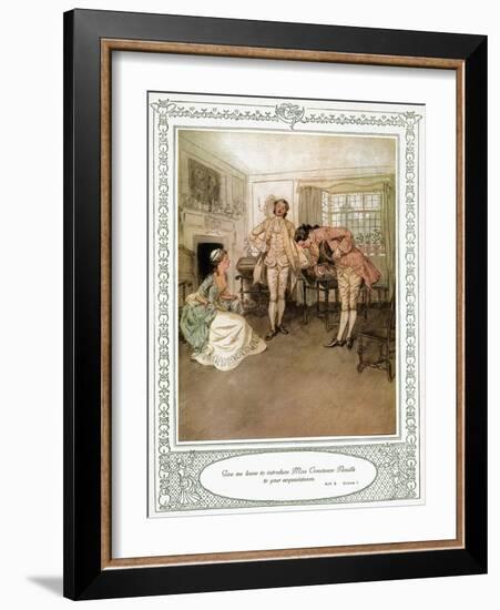 Oliver Goldsmith 's play She Stoops to Conque-Hugh Thomson-Framed Giclee Print