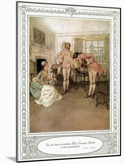 Oliver Goldsmith 's play She Stoops to Conque-Hugh Thomson-Mounted Giclee Print