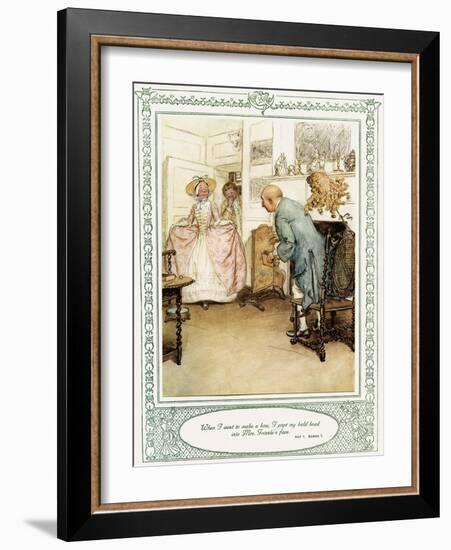 Oliver Goldsmith 's play She Stoops to Conque-Hugh Thomson-Framed Giclee Print