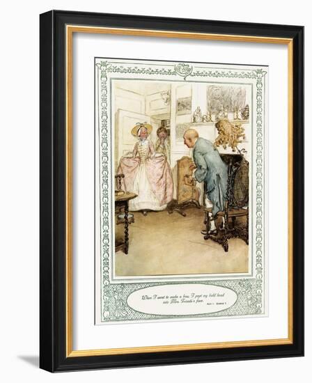 Oliver Goldsmith 's play She Stoops to Conque-Hugh Thomson-Framed Giclee Print