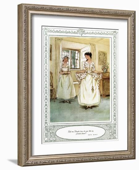 Oliver Goldsmith 's play She Stoops to Conque-Hugh Thomson-Framed Giclee Print