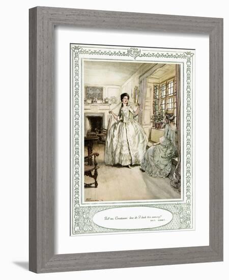 Oliver Goldsmith 's play She Stoops to Conque-Hugh Thomson-Framed Giclee Print