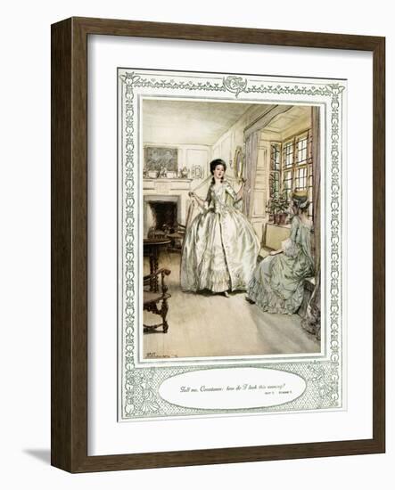 Oliver Goldsmith 's play She Stoops to Conque-Hugh Thomson-Framed Giclee Print