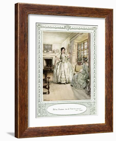 Oliver Goldsmith 's play She Stoops to Conque-Hugh Thomson-Framed Giclee Print