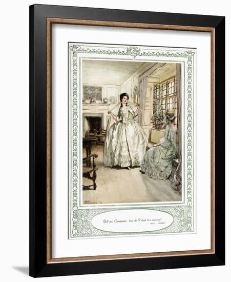 Oliver Goldsmith 's play She Stoops to Conque-Hugh Thomson-Framed Giclee Print