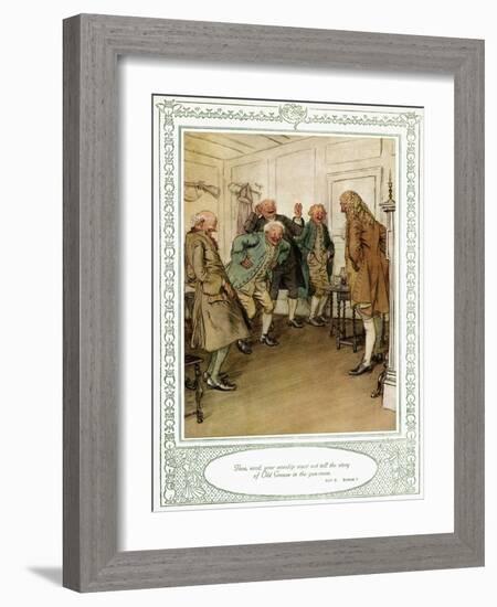 Oliver Goldsmith 's play She Stoops to Conque-Hugh Thomson-Framed Giclee Print