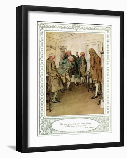 Oliver Goldsmith 's play She Stoops to Conque-Hugh Thomson-Framed Giclee Print