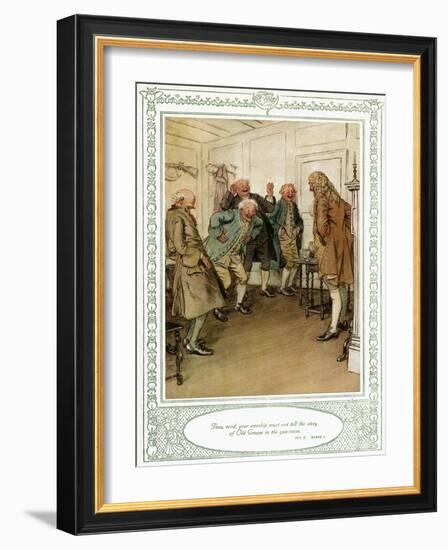 Oliver Goldsmith 's play She Stoops to Conque-Hugh Thomson-Framed Giclee Print