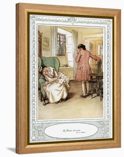 Oliver Goldsmith 's play She Stoops to Conque-Hugh Thomson-Framed Premier Image Canvas