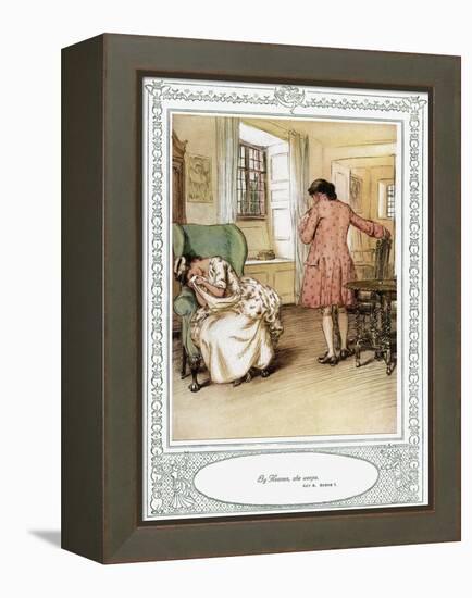 Oliver Goldsmith 's play She Stoops to Conque-Hugh Thomson-Framed Premier Image Canvas