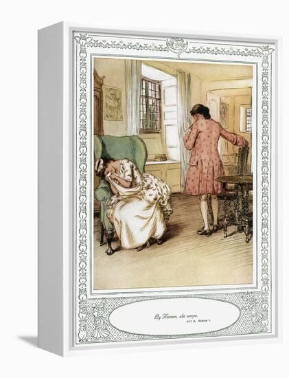 Oliver Goldsmith 's play She Stoops to Conque-Hugh Thomson-Framed Premier Image Canvas