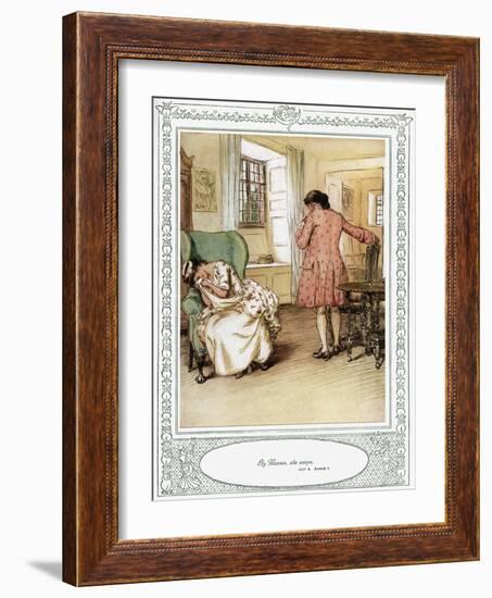 Oliver Goldsmith 's play She Stoops to Conque-Hugh Thomson-Framed Giclee Print