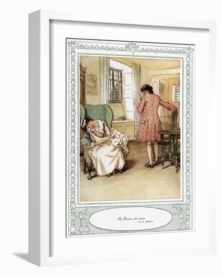 Oliver Goldsmith 's play She Stoops to Conque-Hugh Thomson-Framed Giclee Print