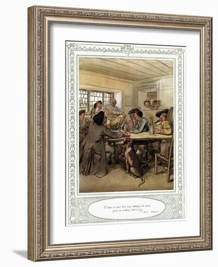 Oliver Goldsmith 's play She Stoops to Conque-Hugh Thomson-Framed Giclee Print