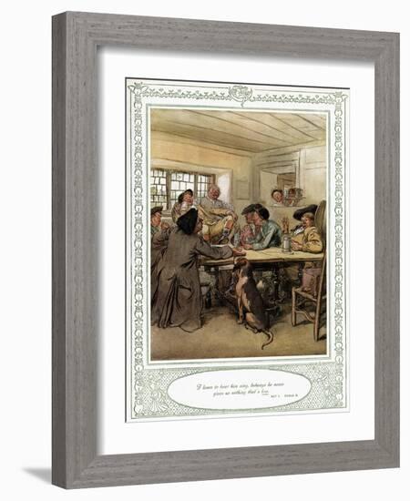 Oliver Goldsmith 's play She Stoops to Conque-Hugh Thomson-Framed Giclee Print