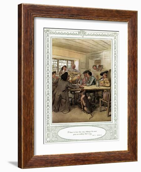 Oliver Goldsmith 's play She Stoops to Conque-Hugh Thomson-Framed Giclee Print