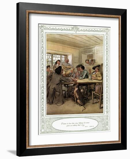 Oliver Goldsmith 's play She Stoops to Conque-Hugh Thomson-Framed Giclee Print